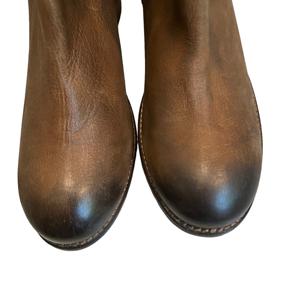 Diba Brown Leather/Suede Ankle Boot with Front Cutout, Sz 8.5 - Picture 6 of 13